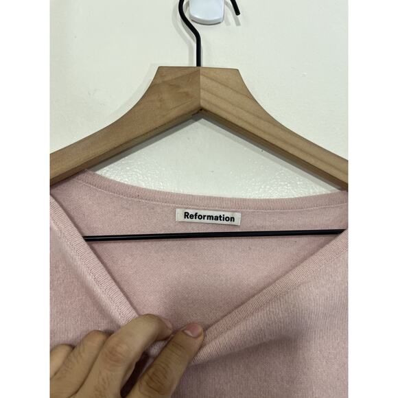 Reformation Cropped Sweater M Coquette Minimalist Capsule Quiet Luxury Old Money - Picture 6 of 14